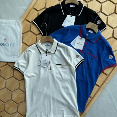 Premium Quality Moncler Polo Shirt Black Logo Luxury