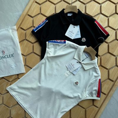 Best Selling Moncler Polo Shirt Black Logo Style