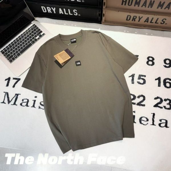 Premium The North Face Short Sleeves Black Cotton Logo Style