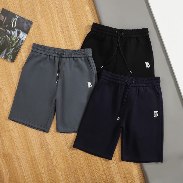 Luxury Burberry Shorts Black Embroidered Collection