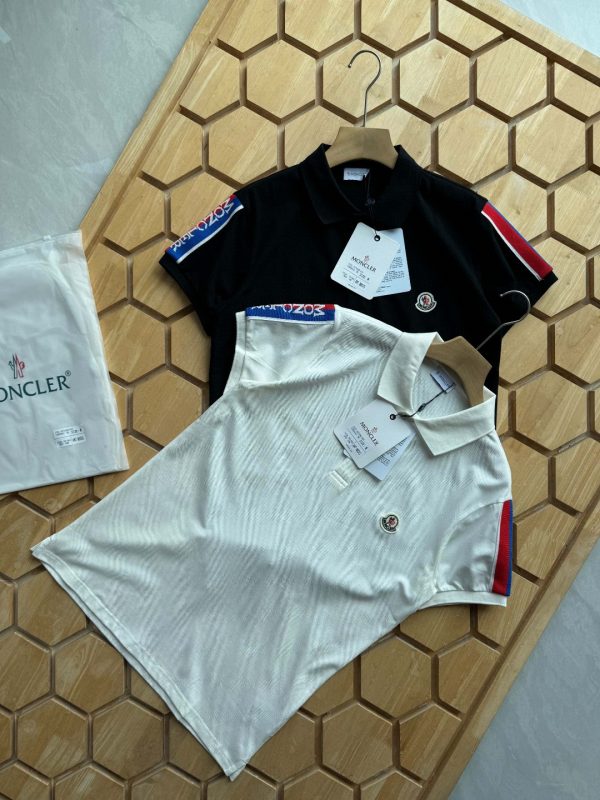High Quality Moncler Polo Shirt Black Logo Luxury
