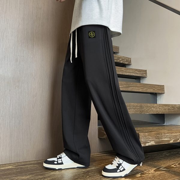 Luxury Stone Island Casual Pants Black Casual Luxury