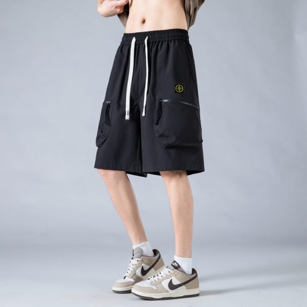 Luxury Stone Island Shorts Black Classic Style