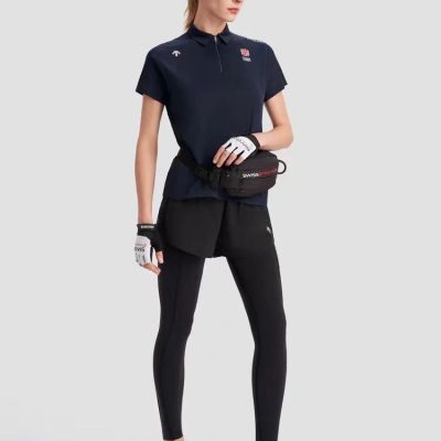 Best Selling Descente Short-Sleeved Black Cotton Collection