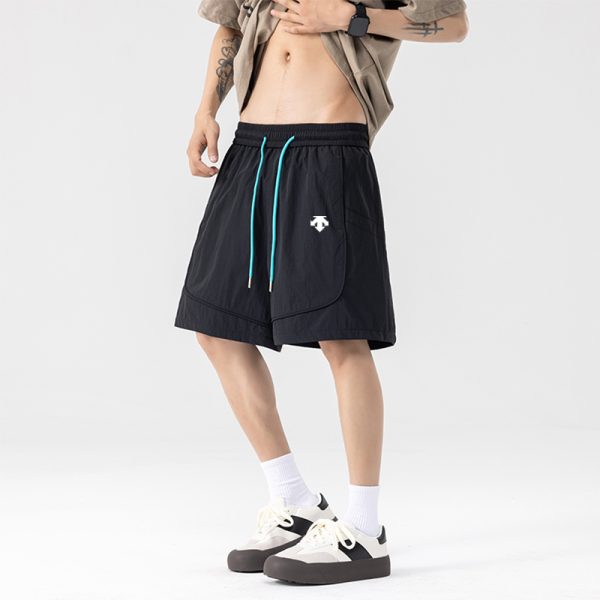 Luxury Descente Shorts Black Knit Breathable Luxury