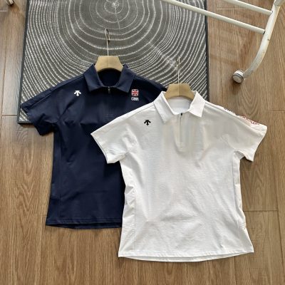 Premium Descente Short-Sleeved Black Cotton Luxury