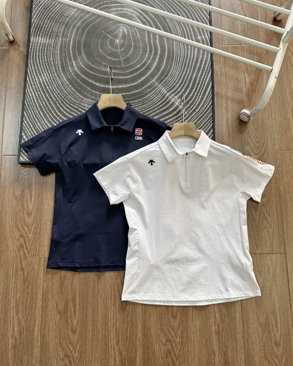Premium Descente Short-Sleeved Black Cotton Luxury