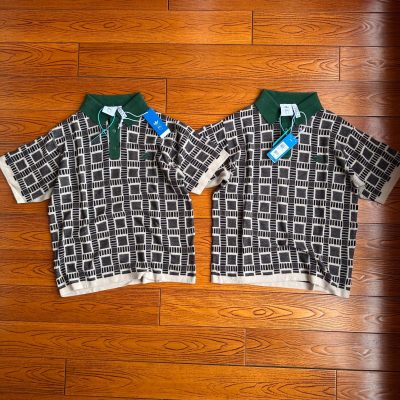 Premium Adidas Short-Sleeved Brown Knit Sporty Collection