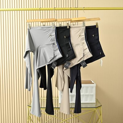 Premium Quality Zegna Trousers Black Nylon Casual Luxury