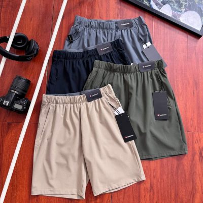 Luxury Lululemon Shorts Green Spandex Breathable Luxury