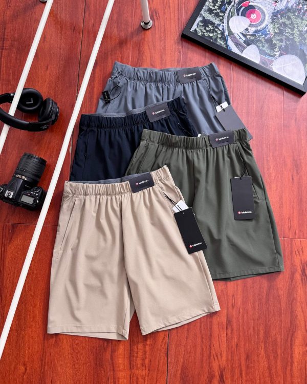 High Quality Lululemon Shorts Green Spandex Breathable Collection
