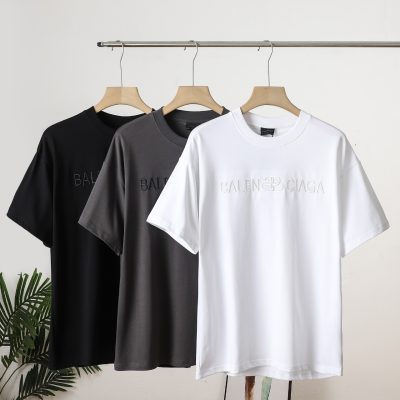 High Quality Balenciaga Short Sleeves Black Classic Luxury