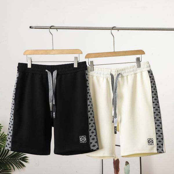 Best Selling Loewe Shorts White Cotton Jacquard Luxury