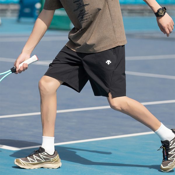 Premium Quality Descente Shorts Black Knit Breathable Luxury