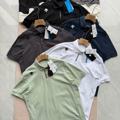 Premium Descente Short-Sleeved Black Breathable Style