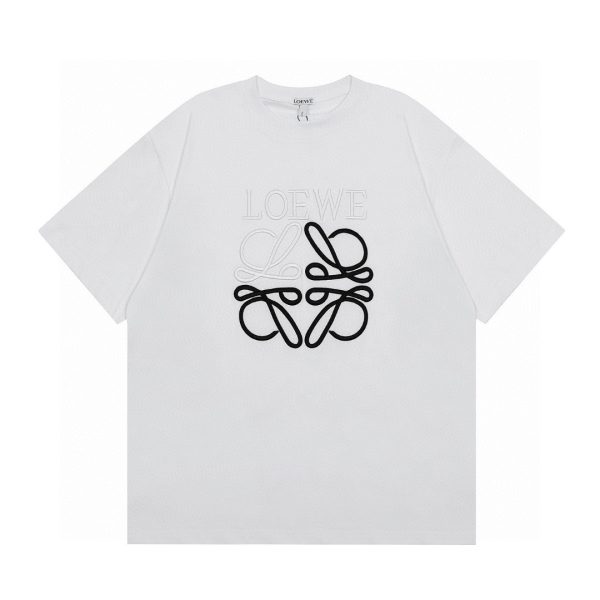 Premium Quality Loewe Short Sleeves Black Cotton Classic Style
