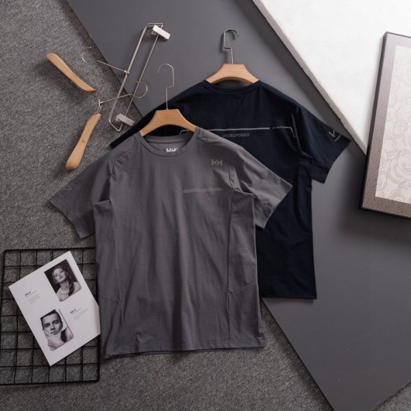 Premium Quality Helly Hansen Short Sleeves Gray Breathable Collection