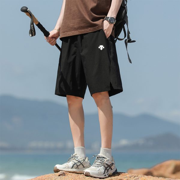 Best Selling Descente Shorts Black Knit Breathable Collection