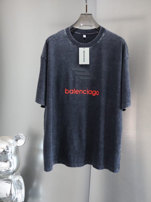 High Quality Balenciaga T-Shirt Black Cotton Washed Collection