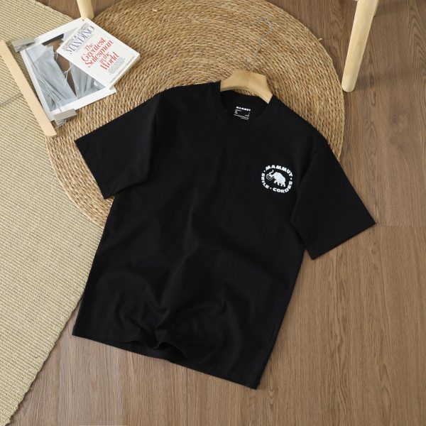 Premium Quality Mammut Short Sleeves Black Cotton Casual Collection