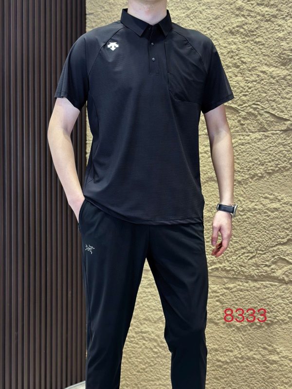 Premium Descente Polo Shirt Black Denim Collection