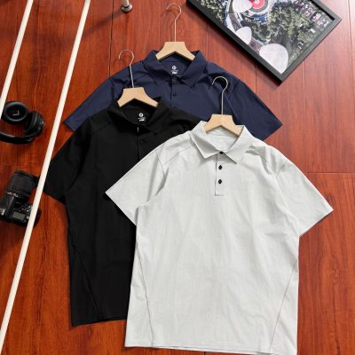 Best Selling Lululemon Polo Shirt Black Sporty Style