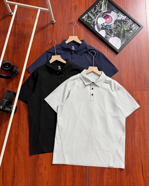 Best Selling Lululemon Polo Shirt Black Sporty Style
