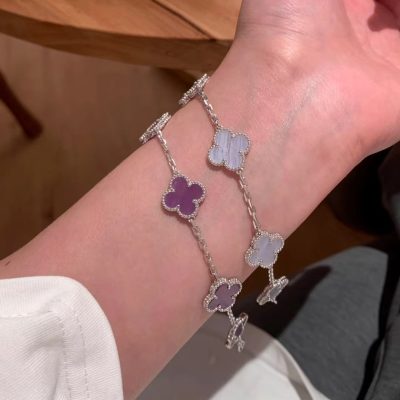 Premium Van Cleef & Arpels Bracelet Violet Print Style