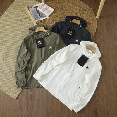 Premium Quality Mammut Sun Protection Clothing Blue Silk Casual Style