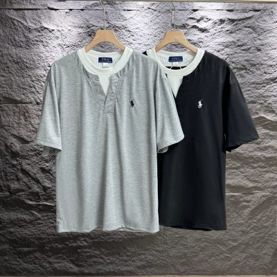 Best Selling Ralph Lauren Short Sleeves Black Cotton Embroidered Luxury