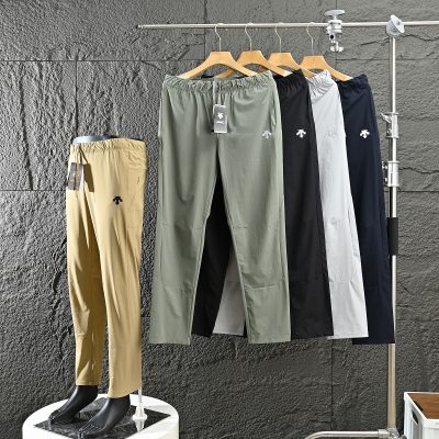 Premium Quality Descente Trousers Black Silk Casual Luxury
