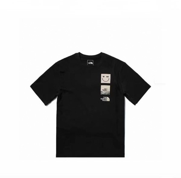 Premium The North Face Short Sleeves Black Cotton Solid Luxury
