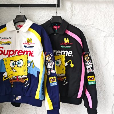High Quality Supreme Coat Pink Print Luxury