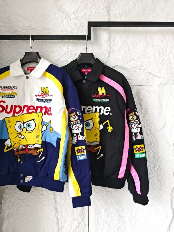 High Quality Supreme Coat Pink Print Luxury