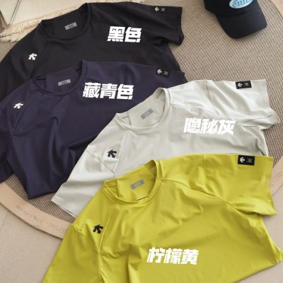 Premium Quality Descente T-Shirt Black Breathable Collection