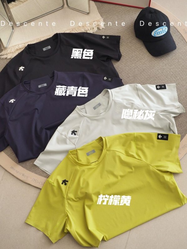 Premium Quality Descente T-Shirt Black Breathable Collection