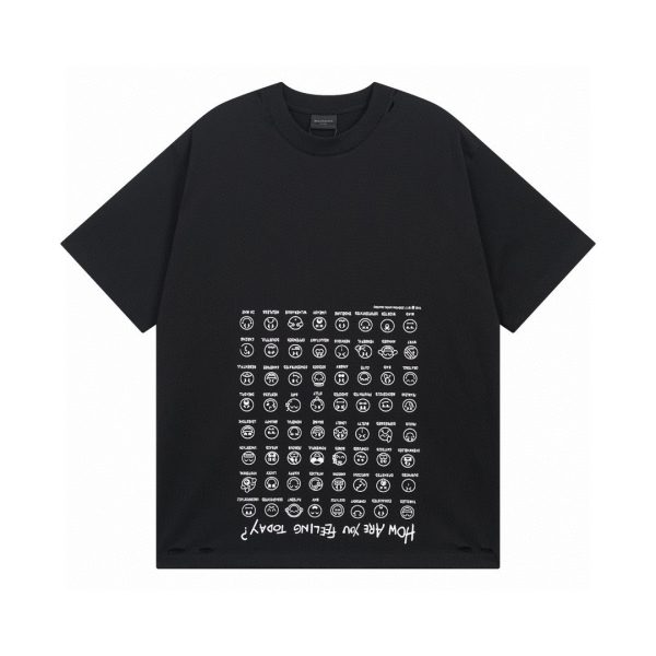 Premium Quality Balenciaga Short Sleeves Cotton Print Collection