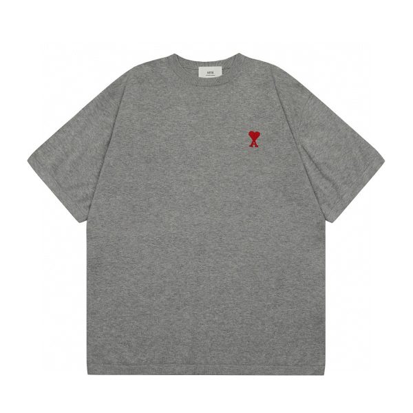 Premium Ami Short Sleeves Black Knit Classic Collection