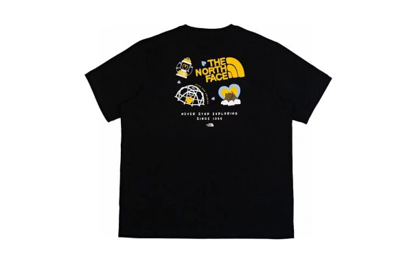 High Quality The North Face Short Sleeves Black Cotton Logo Style