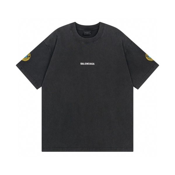 Luxury Balenciaga Short Sleeves Cotton Logo Luxury