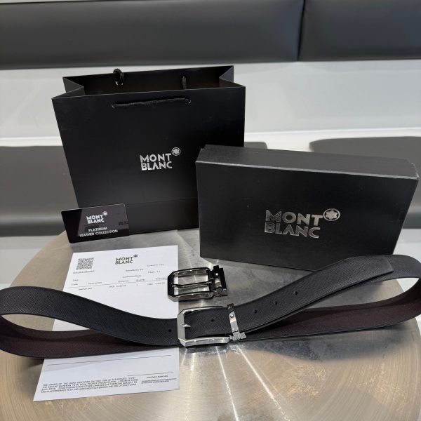 Premium Quality Montblanc Formal Wear Black Leather Casual Style