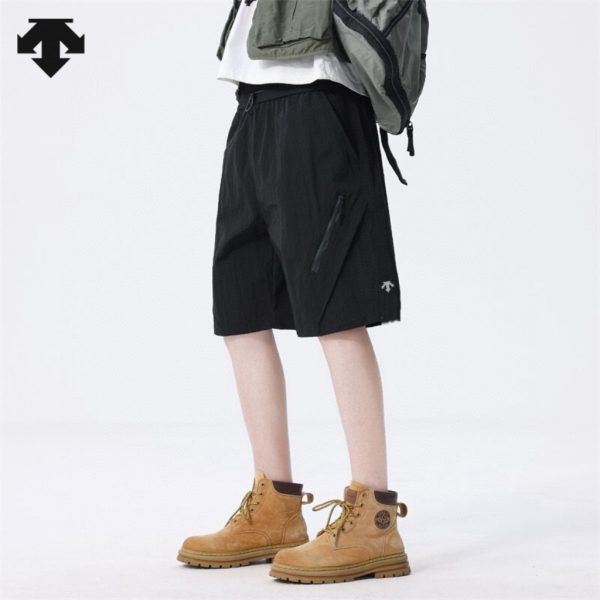 High Quality Descente Shorts Black Nylon Breathable Style