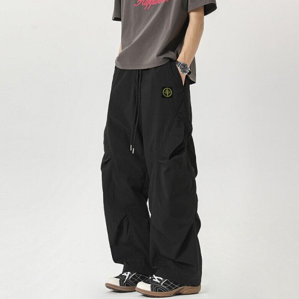 Premium Stone Island Casual Pants Black Casual Style