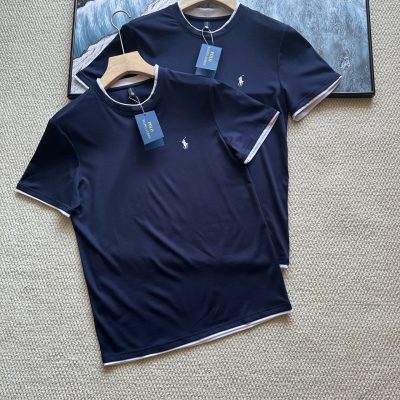 Best Selling Ralph Lauren Short Sleeves Navy Cotton Embroidered Collection