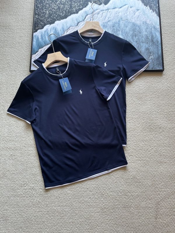 Best Selling Ralph Lauren Short Sleeves Navy Cotton Embroidered Collection