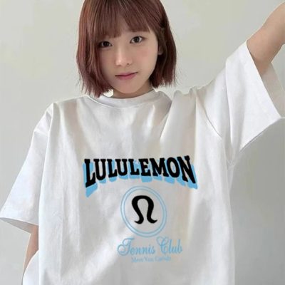 Premium Quality Lululemon Short Sleeves White Cotton Breathable Style