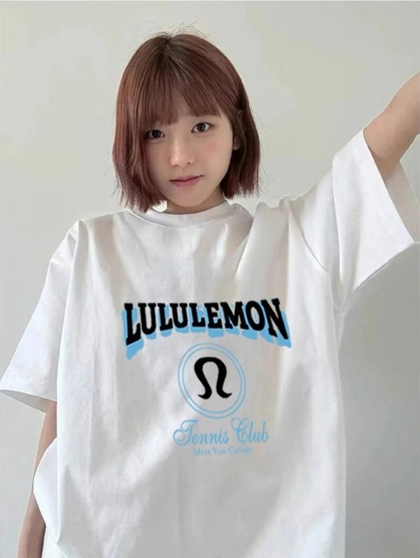 Premium Quality Lululemon Short Sleeves White Cotton Breathable Style
