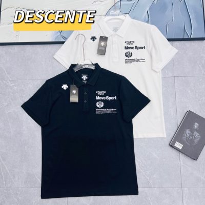 Premium Quality Descente Casual Pants Black Silk Breathable Luxury