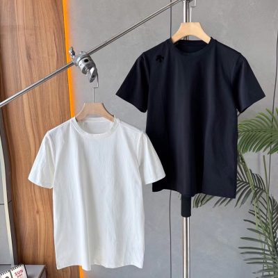 Best Selling Descente Short Sleeves Black Cotton Breathable Collection