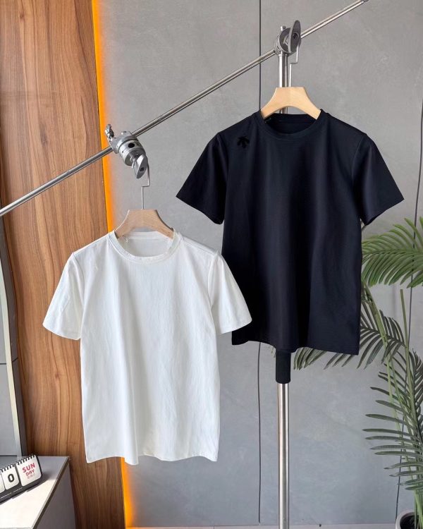 Best Selling Descente Short Sleeves Black Cotton Breathable Collection